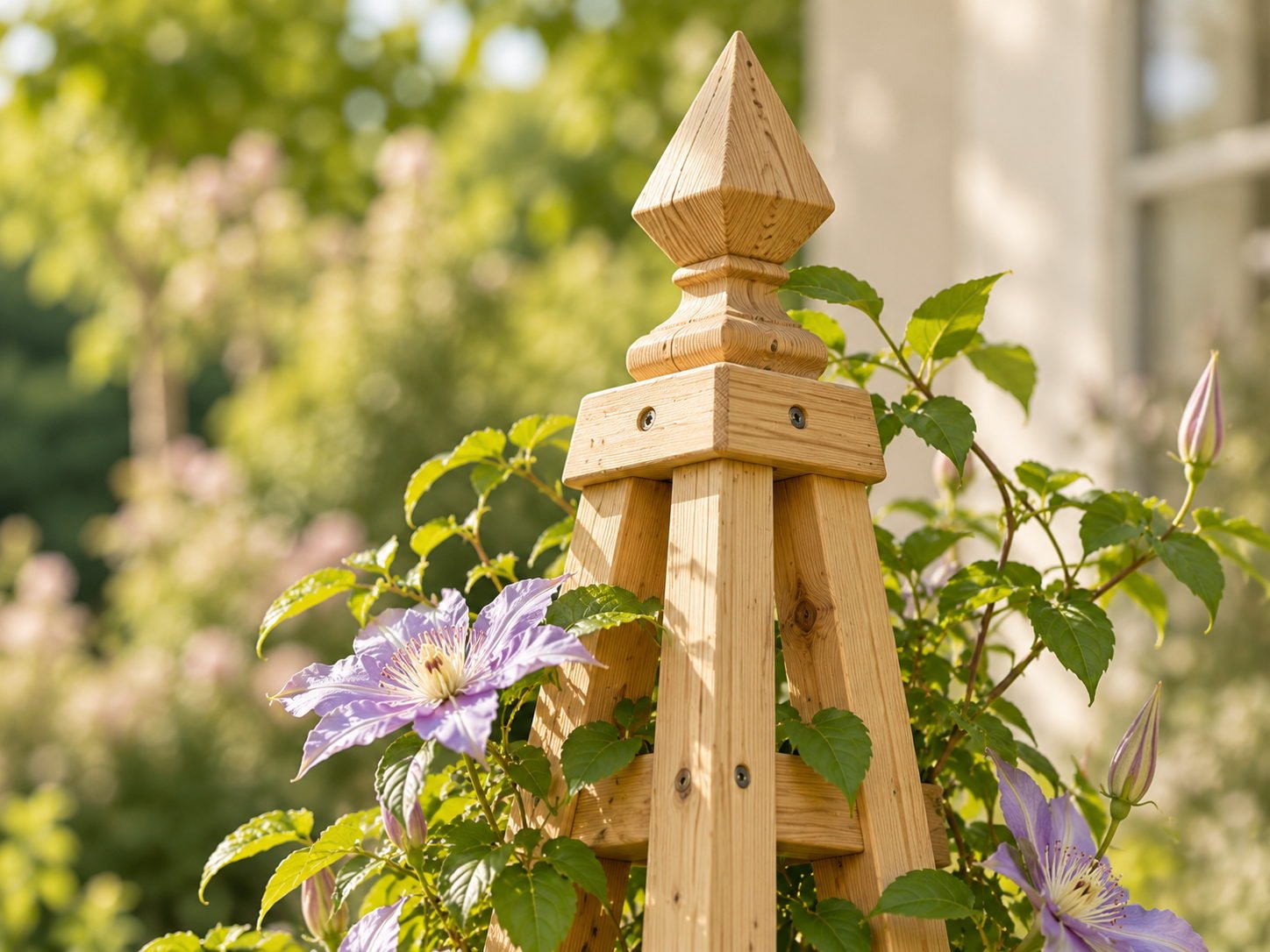 Garden Obelisk Trellis - cam-lock and dowel joint, pre-drilled