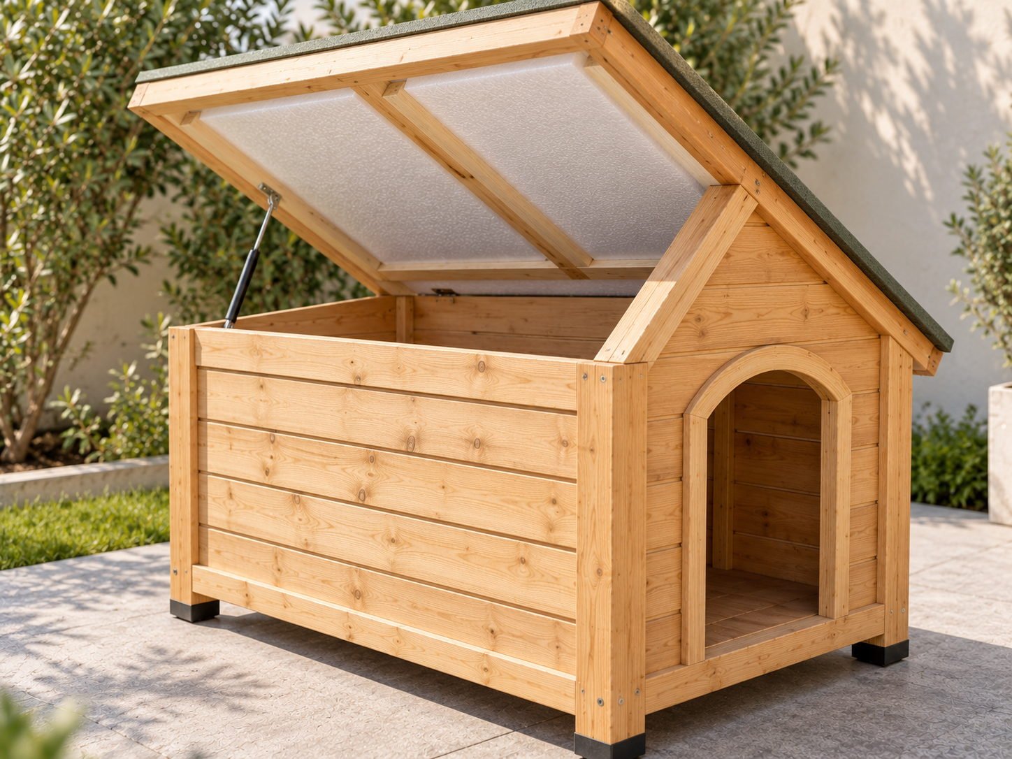 Insulated Wooden Dog House - view 4