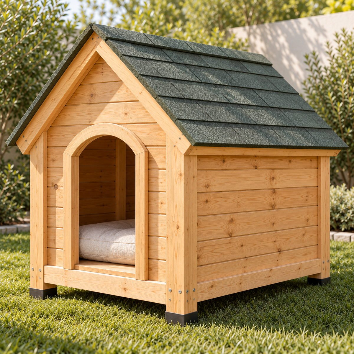 Insulated Wooden Dog House - view 1