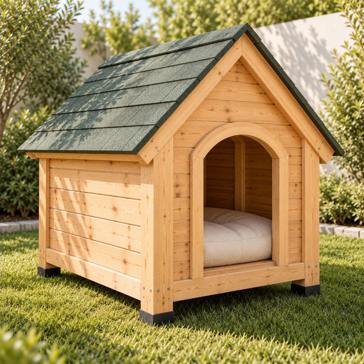 Insulated Wooden Dog House - view 2