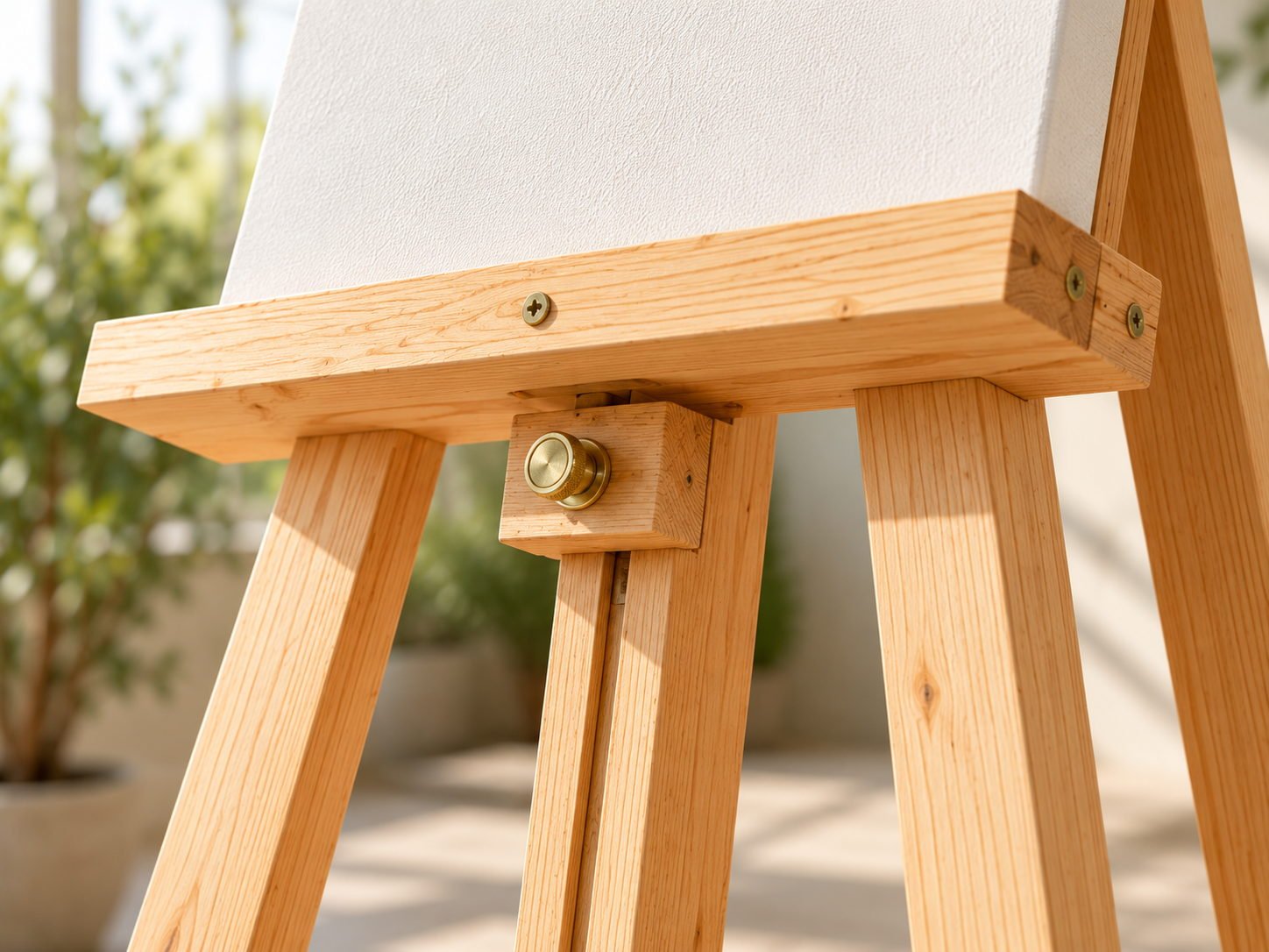 Artist Easel. Tripod & A-Frame - folding hinge and pivot detail
