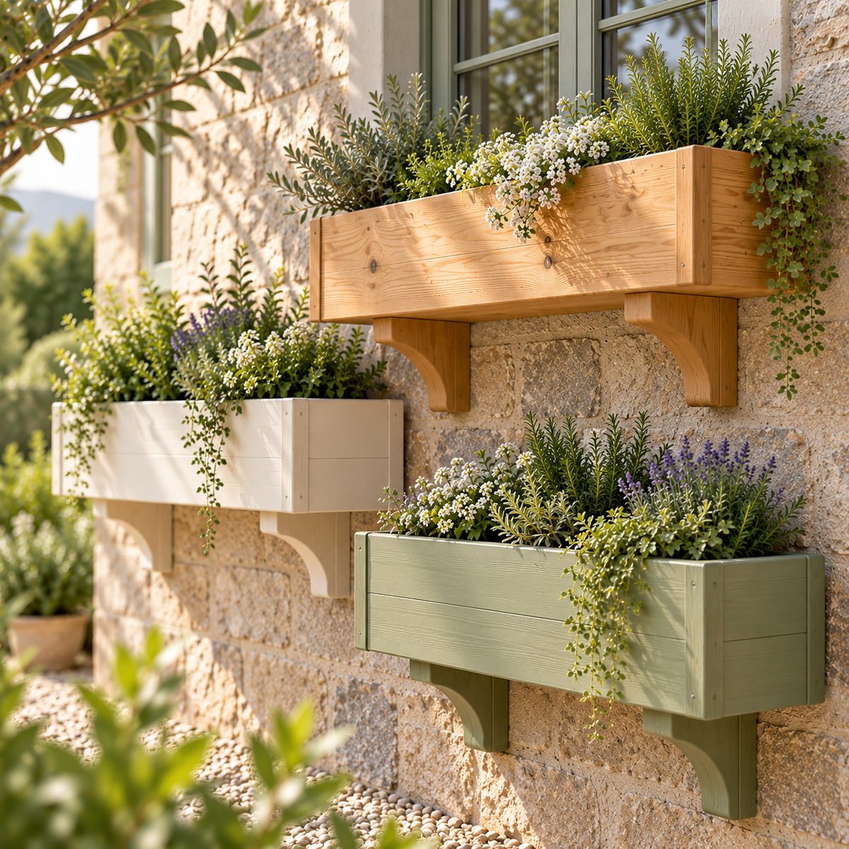Larch Trough Planters & Window Boxes - view 1