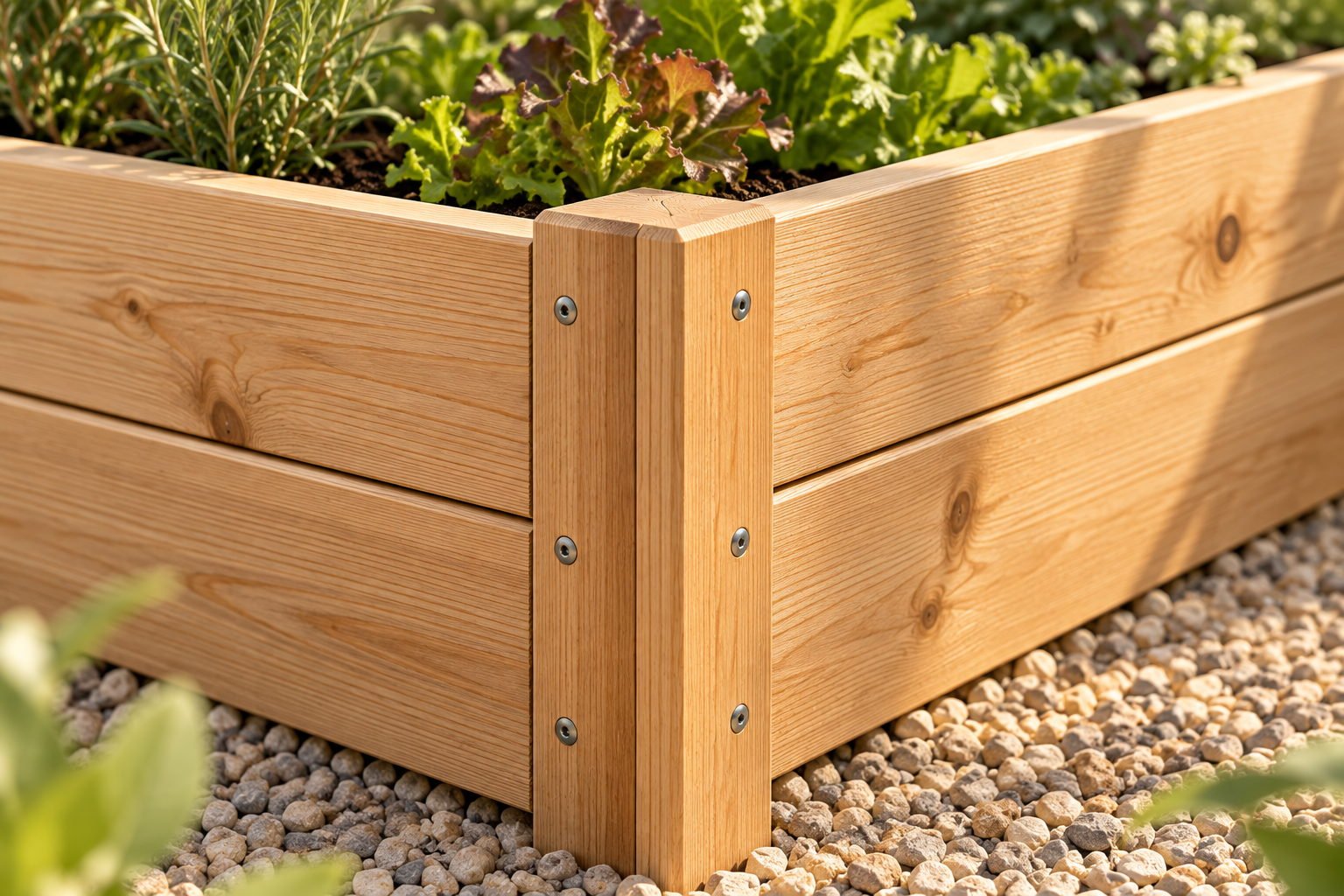 Larch Trough Planters & Window Boxes - corner joint and board thickness