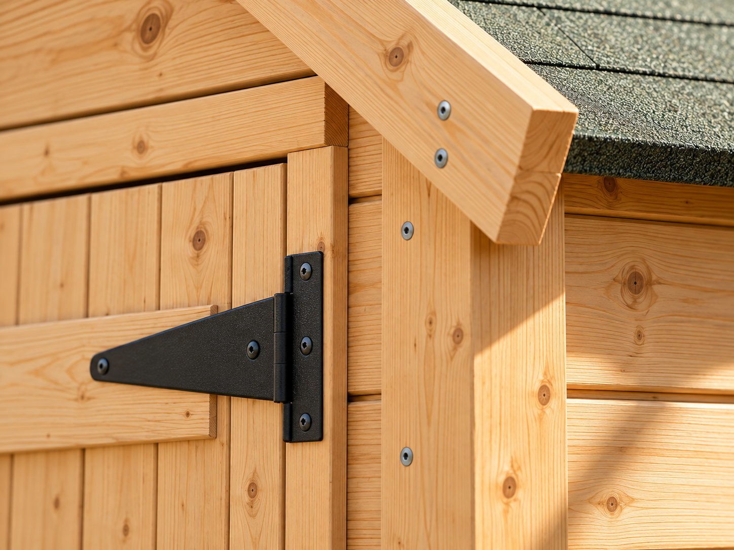 Apex Wooden Garden Storage Shed - section profile and joint