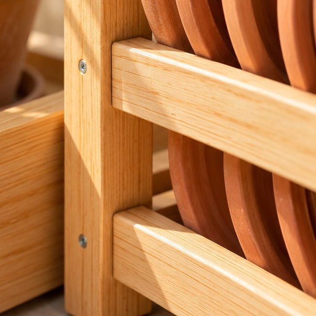 Wooden Planter Tray & Pot Saucer Rack - view 2