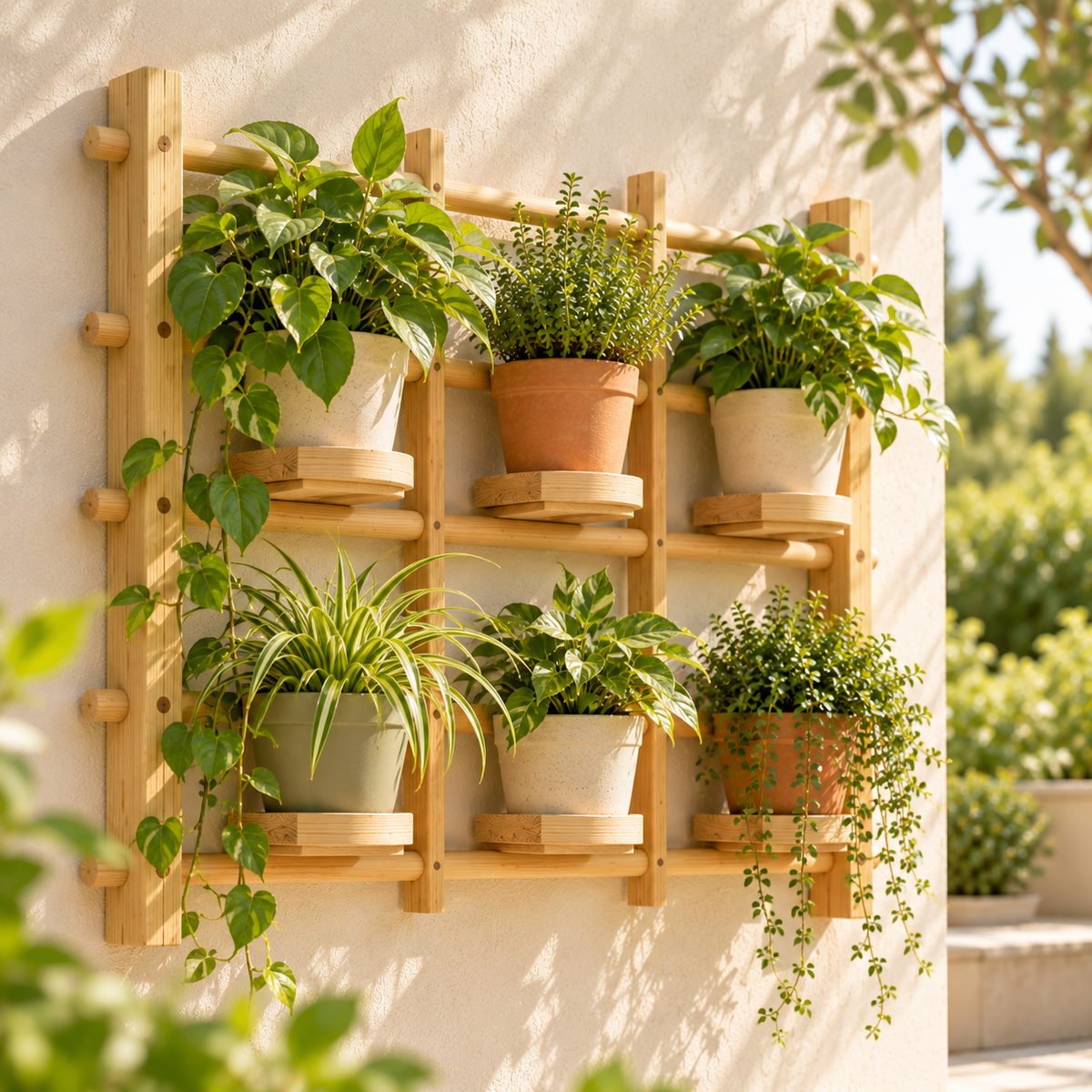 Wall-Mounted Decorative Plant Rack - view 1